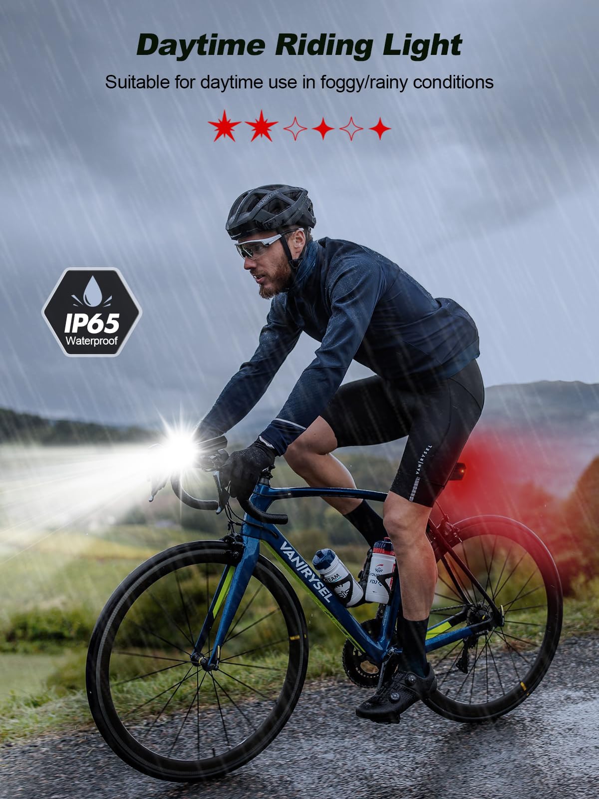 Oldowl Rechargeable Front & Rear Bike Light Set