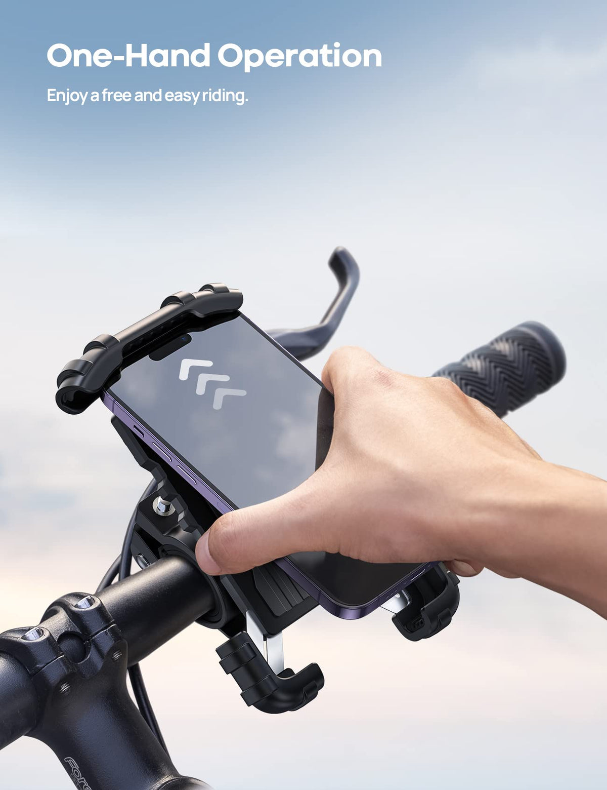 Lamicall Bike & Motorcycle Phone Mount – Black