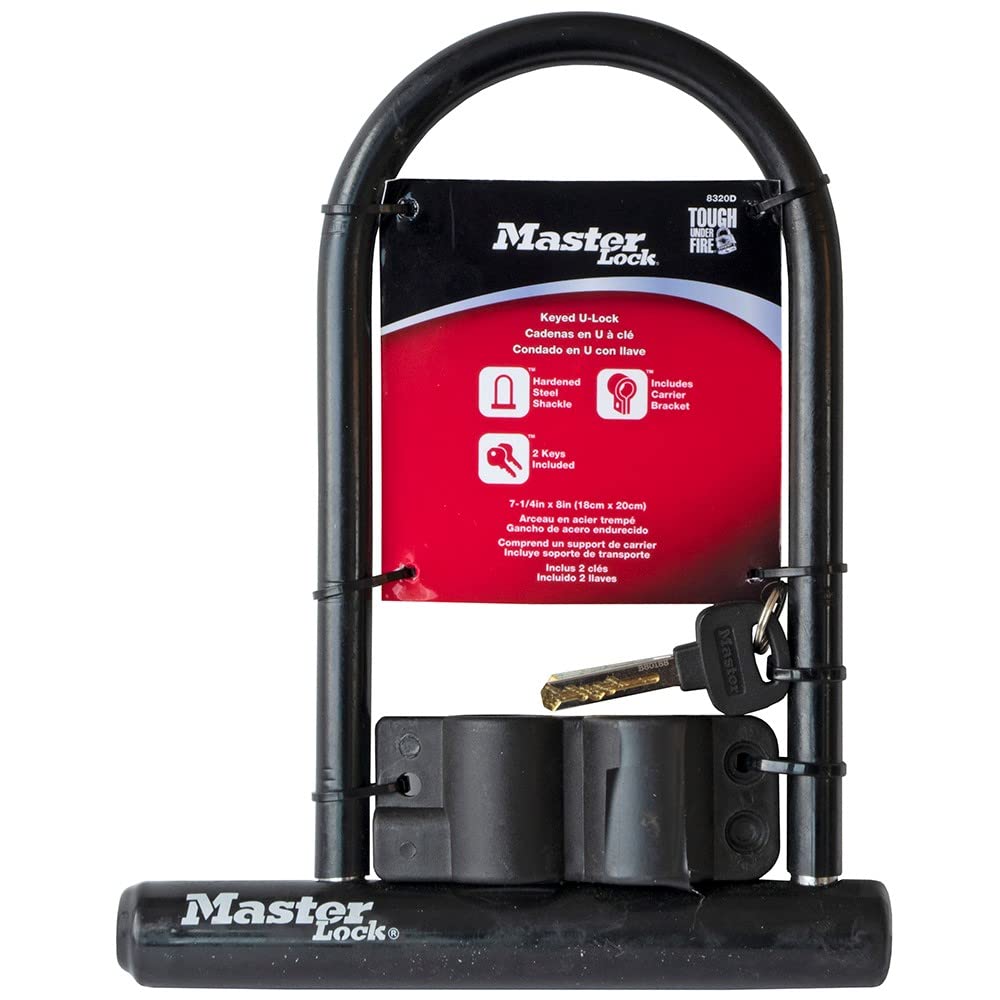 Master Lock 8320D Keyed Bike U-Lock – Black