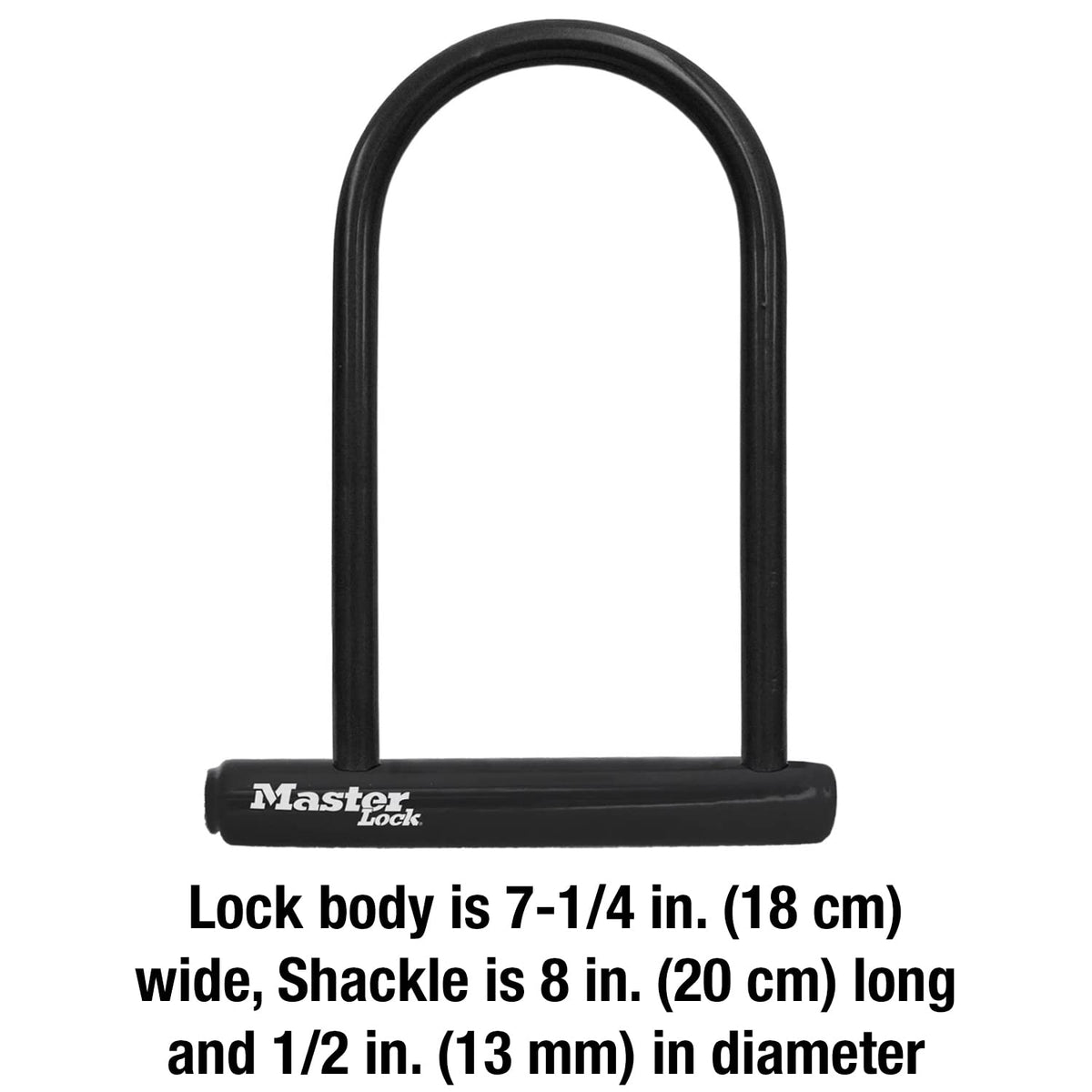 Master Lock 8320D Keyed Bike U-Lock – Black